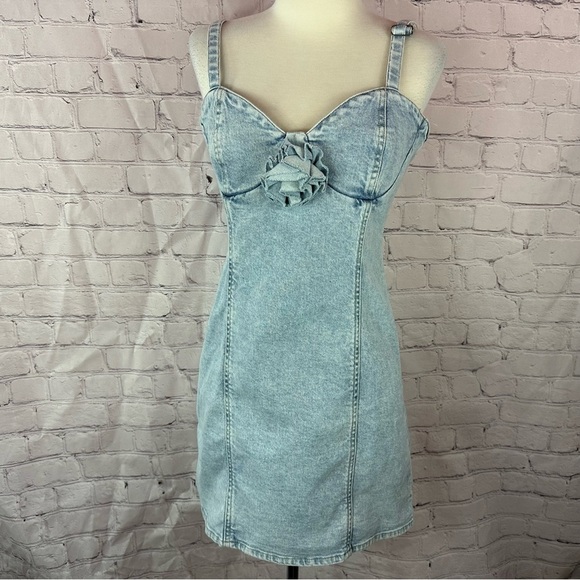 NWT Gianni bini GB  rosette sleeveless sheath mini Dress boho western jr sizing - Picture 1 of 8